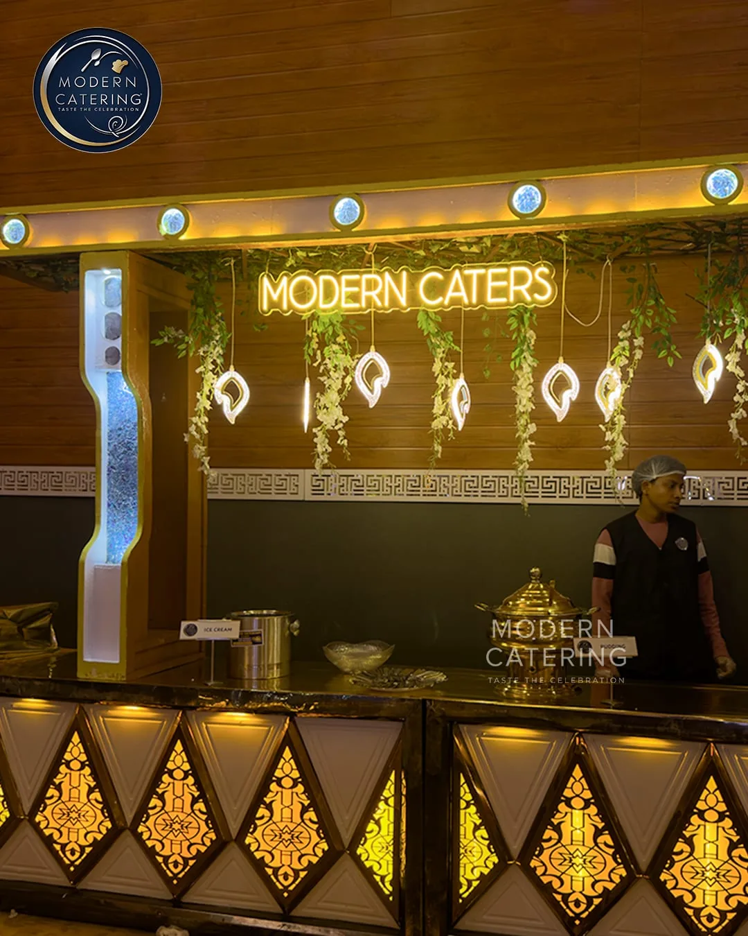 Illuminated buffet counter