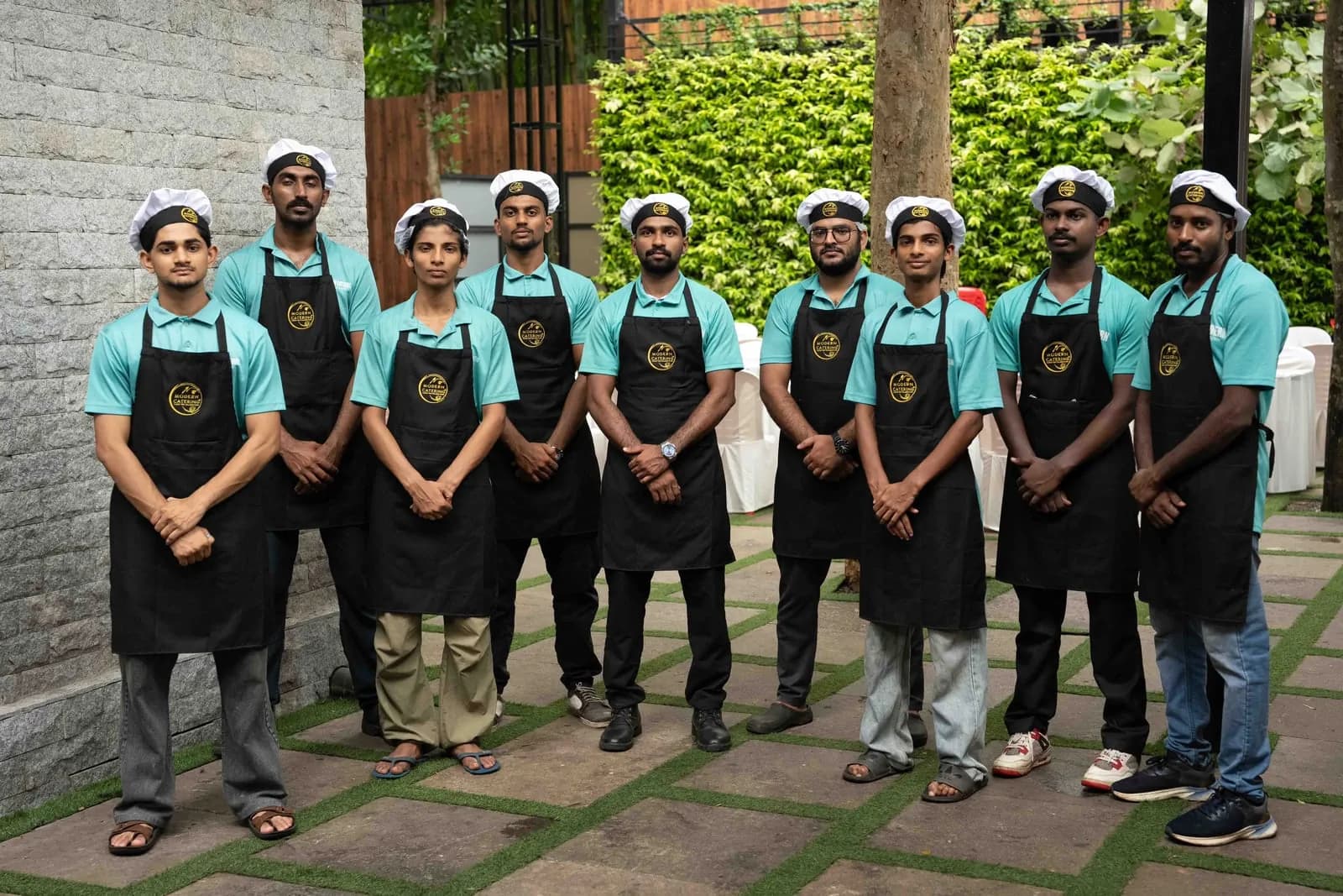 The Modern Catering crew ready to serve